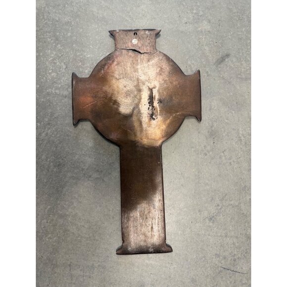 Celtic Knot Design Bronze Decorative Wall Cross With Intricate Religious Engravi - Picture 3 of 7